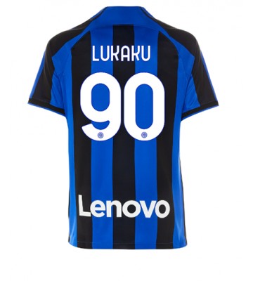 Inter Milan Romelu Lukaku #90 Hjemmedrakt 2022-23 Kortermet